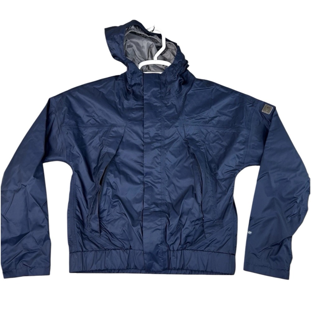 The North Face Windbreaker Jacket DryVent Girls M 10/12 Navy Blue Hooded Lined